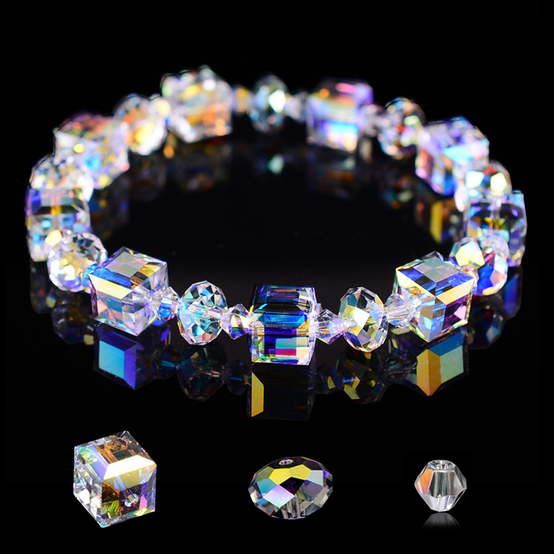 Jewelry Making Online - 180-250 Buah 4/6/8/10MM Manik-manik Kristal Warna