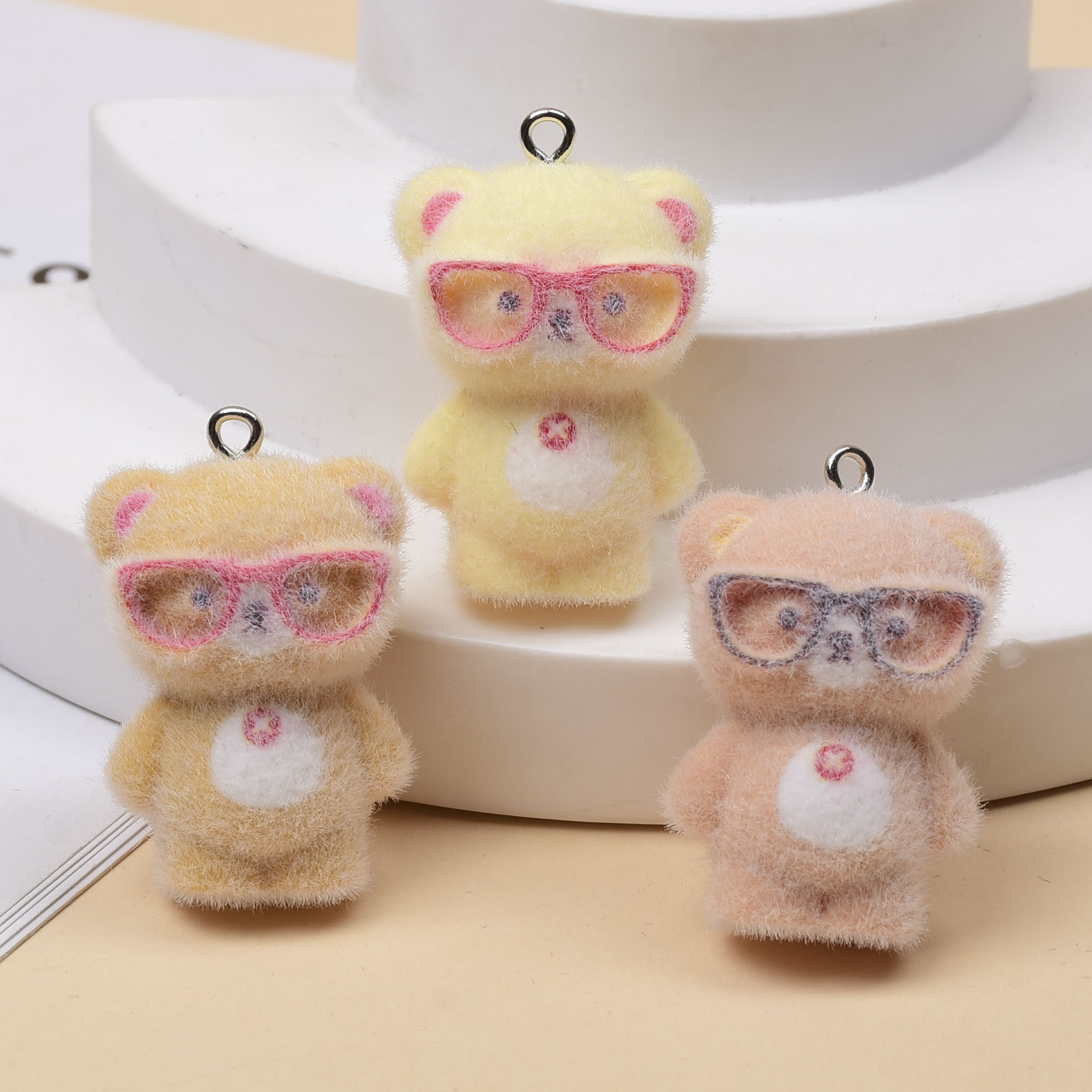Jewelry Making Glasses - 3pcs Gantungan Kunci Beruang Kecil 3D