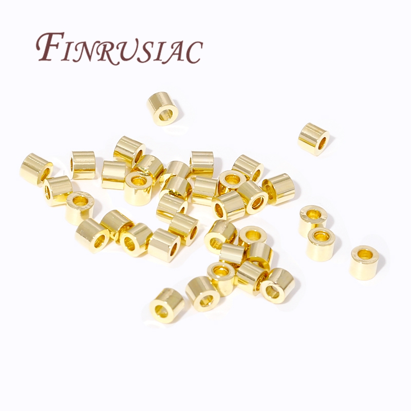 Crimp Bead Tube - 2.5*2mm tabung manik-manik untuk perhiasan 18K