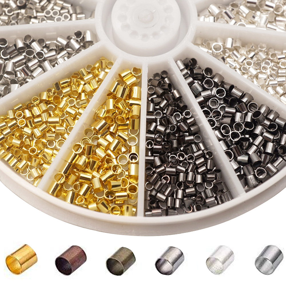 Crimp Bead Tube - 6 warna 1.5mm 2.0mm tabung Crimp