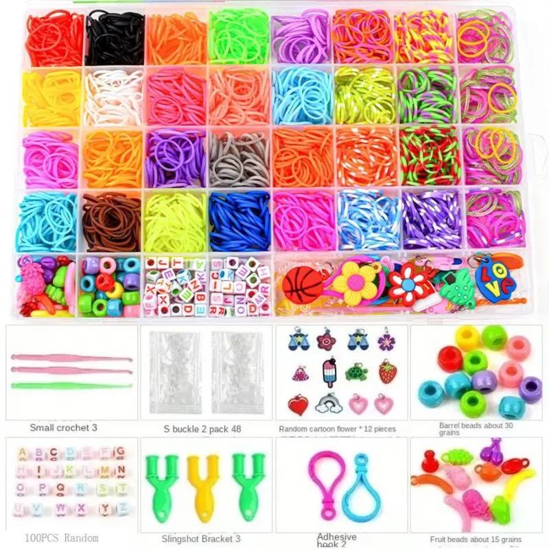 Jewelry Making Bead - 4300+ pcs 32 Warna Karet Gelang