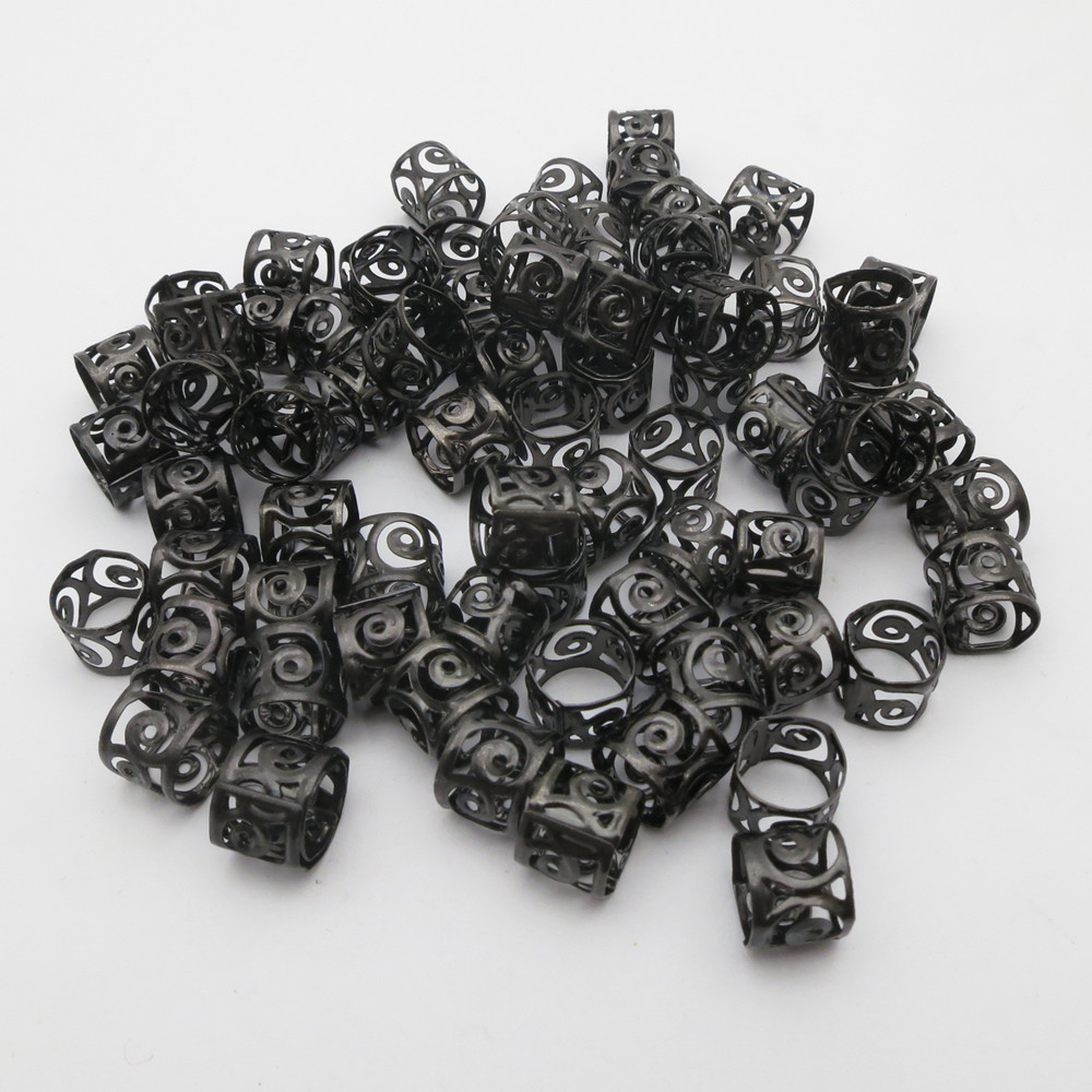 Crimp Bead Tube - 100 Buah Perhiasan Manik-manik Rambut, Cincin