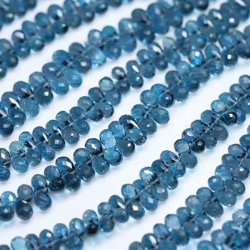 Jewelry Making In London - Manik-manik longgar London Blue Topaz 6A,