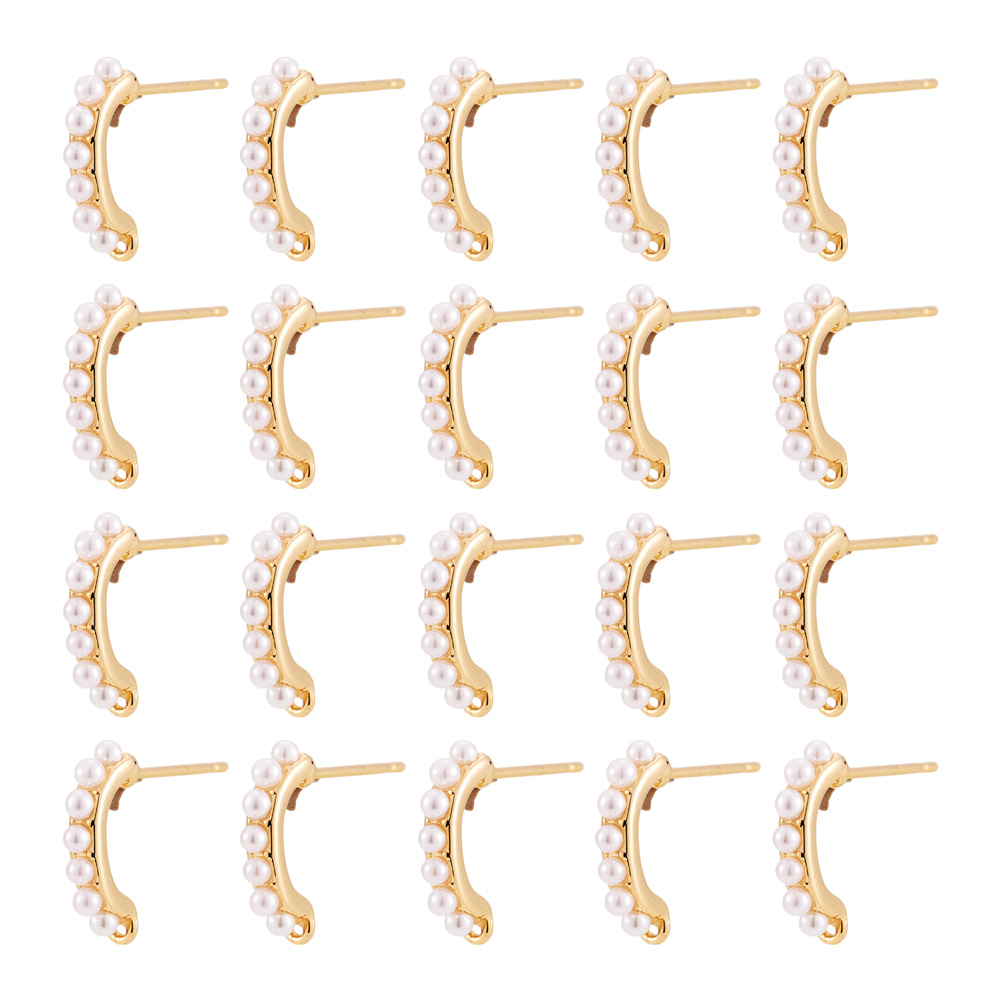 Jewelry Making Bead - 30 buah bahan anting-anting kuningan dengan