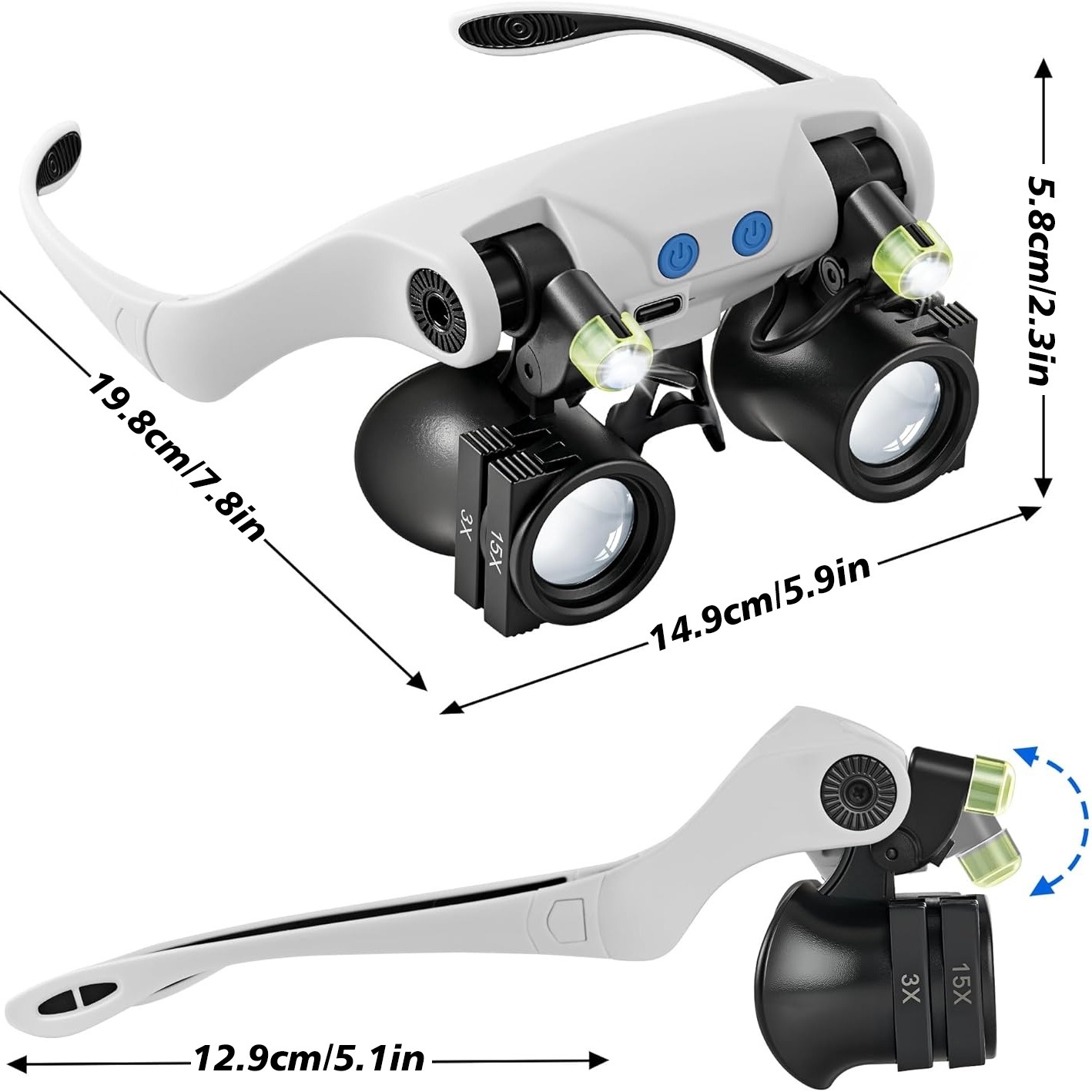 Kacamata Pembesar LED yang Dip - Jewelry Making Glasses ulasan dan harga