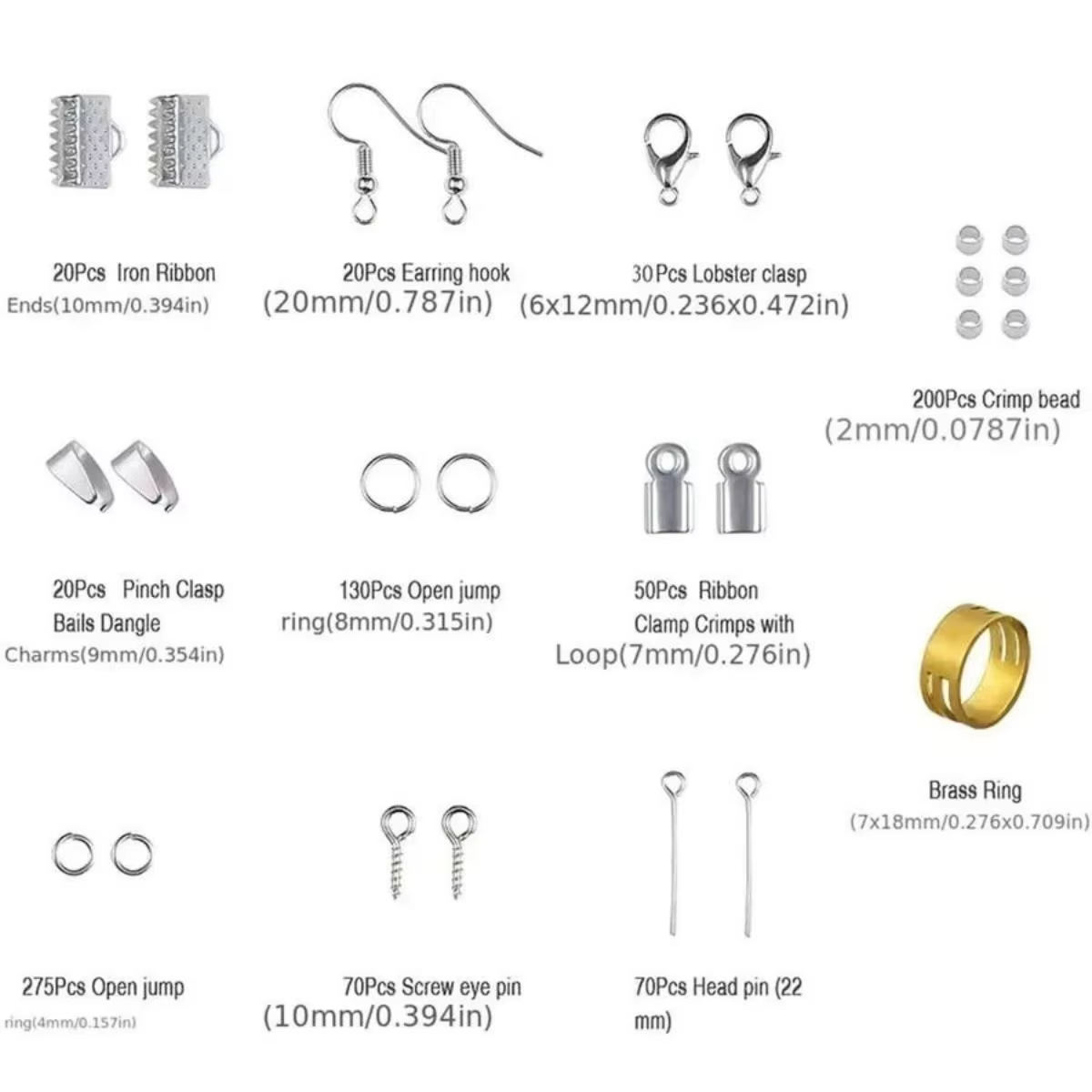 900 Buah Kit Temuan Perhiasan  - Jewelry Making Online ulasan dan harga
