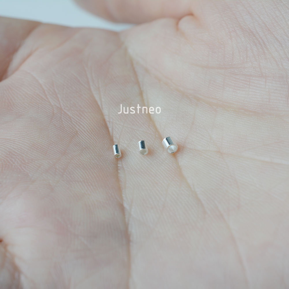 925 Sterling Silver Hypoallerg - Crimp Bead Tube ulasan dan harga