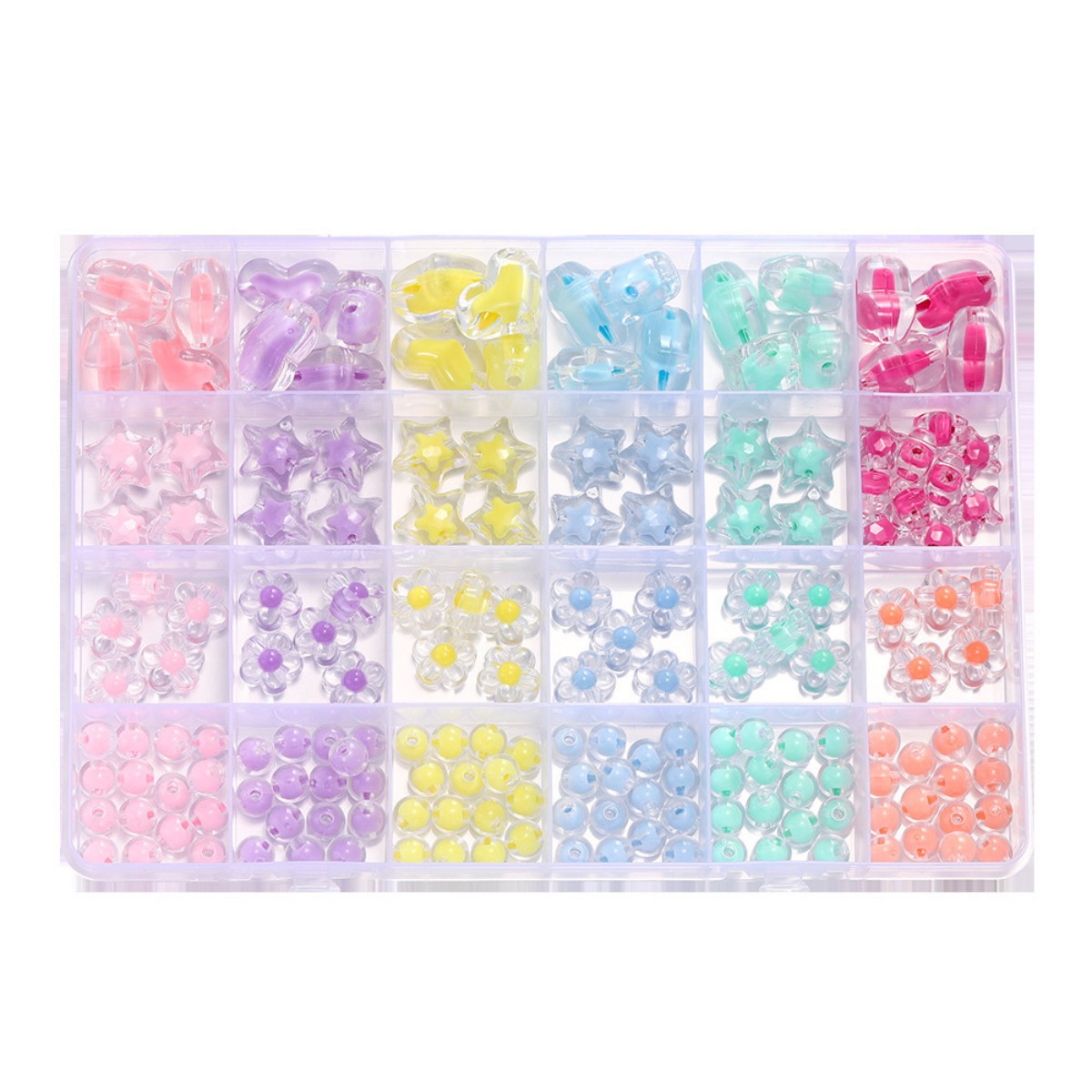 174pcs/Kotak Manik-manik Akril - Jewelry Making Online ulasan dan harga
