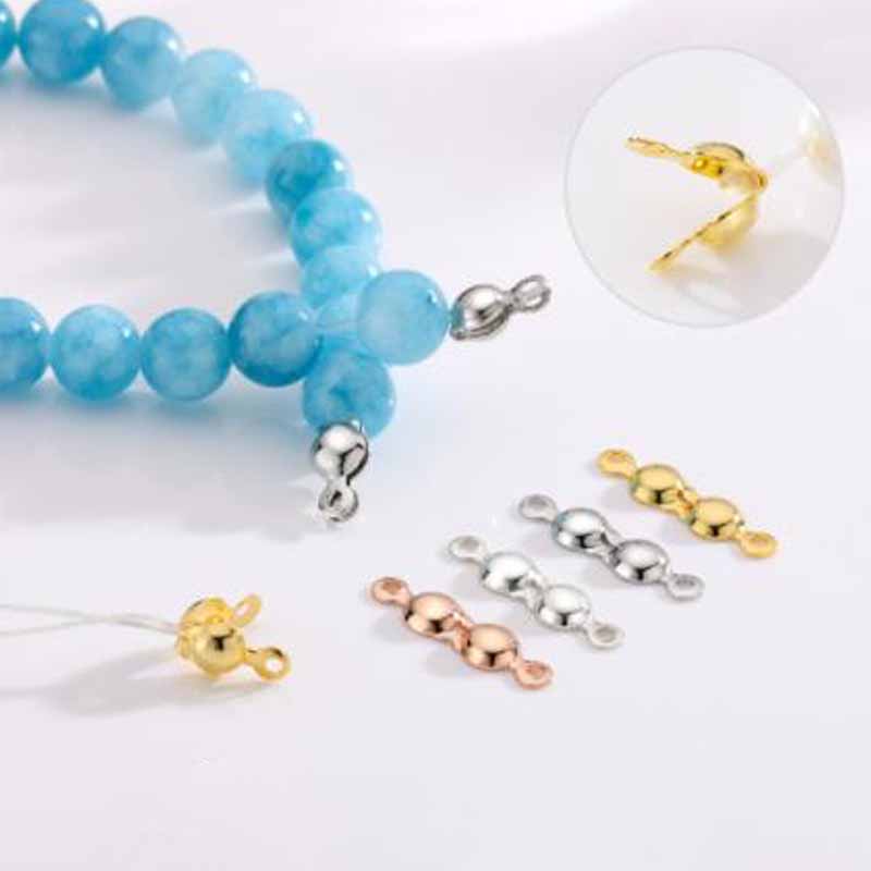 4pcs Manik-manik Penutup Perak - Jewelry Making Beads ulasan dan harga