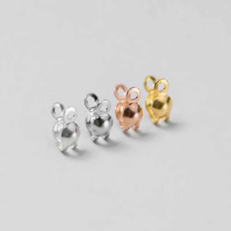 4pcs Manik-manik Penutup Perak - Jewelry Making Beads ulasan dan harga