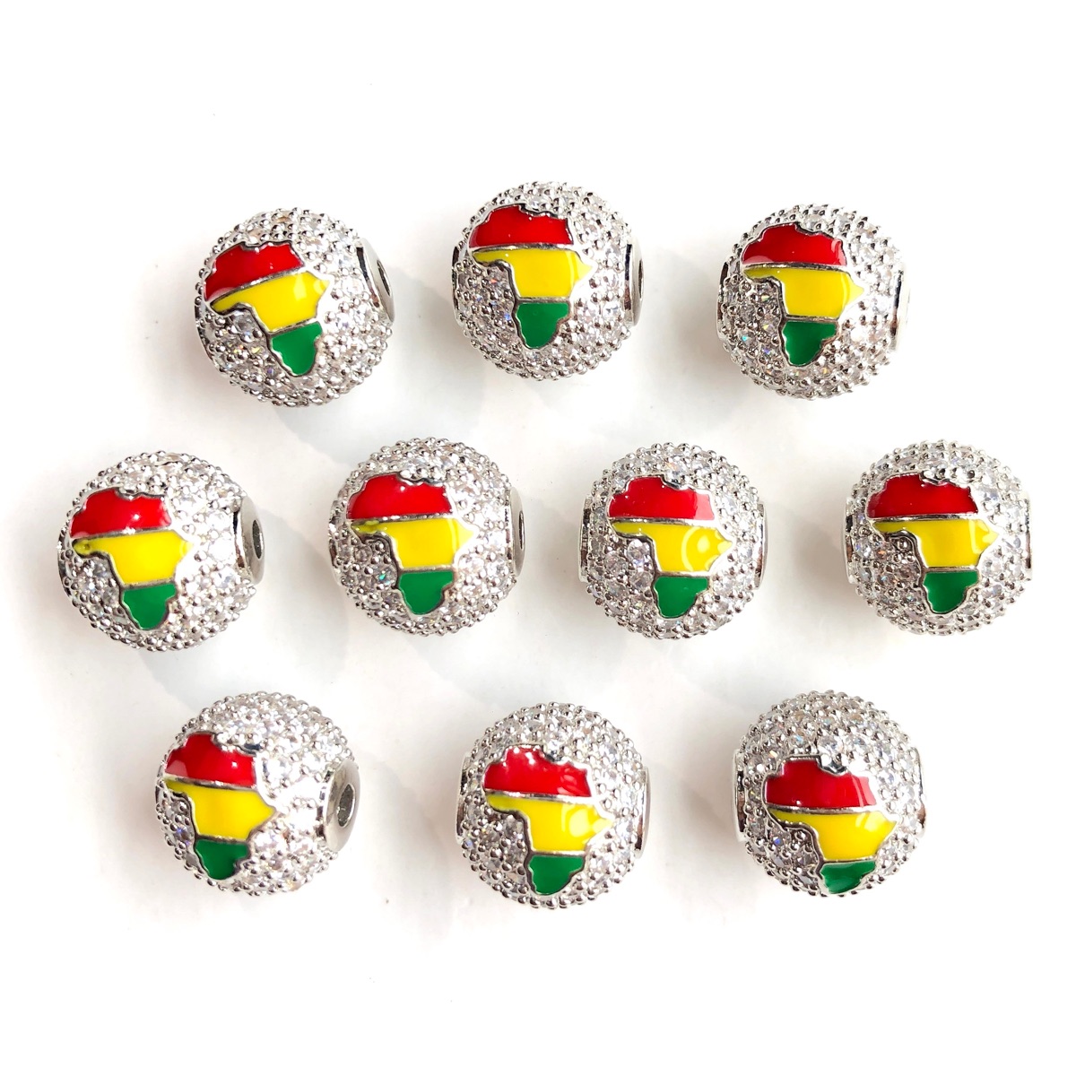 6 buah manik-manik bola bundar - Jewelry Making History ulasan dan harga