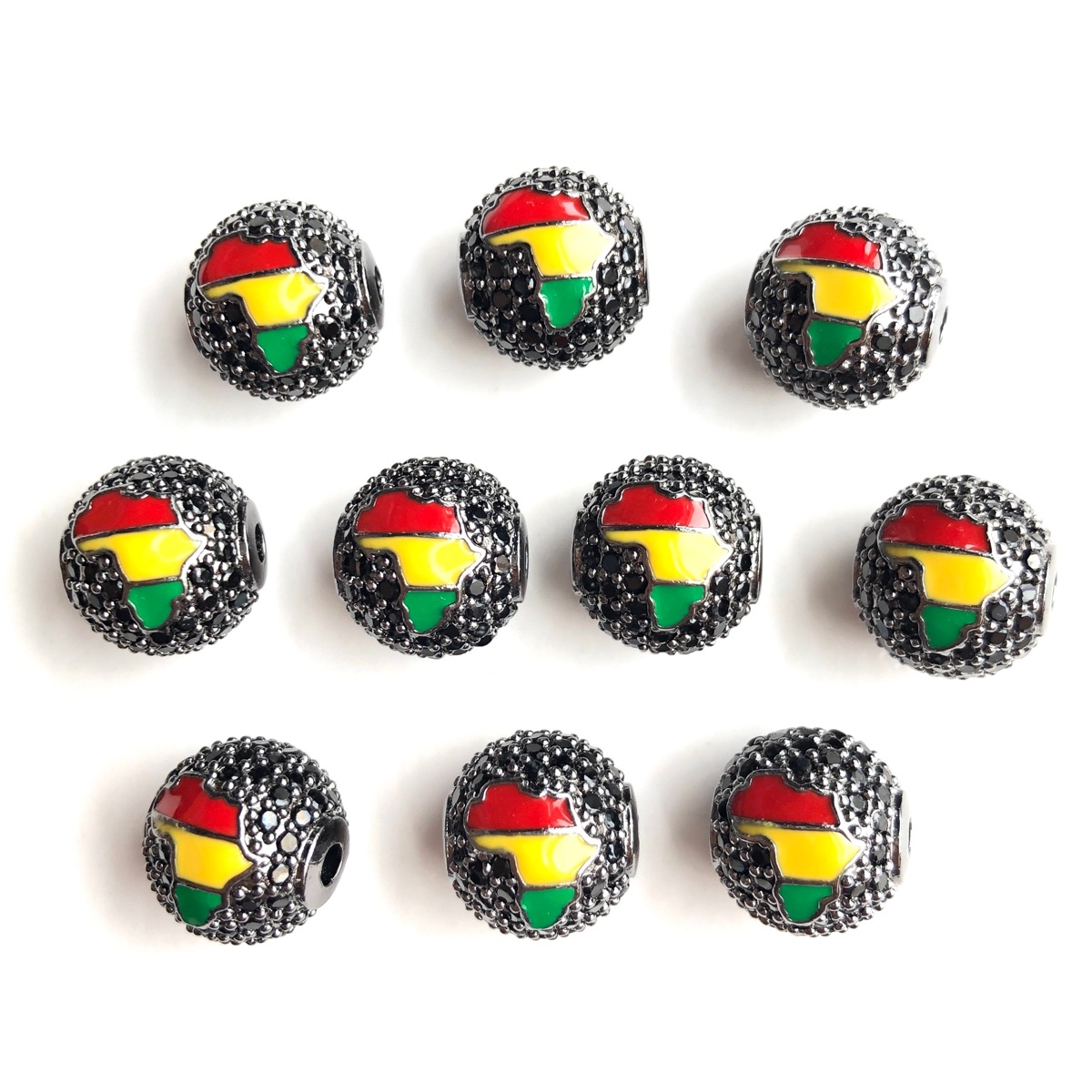 6 buah manik-manik bola bundar - Jewelry Making History ulasan dan harga