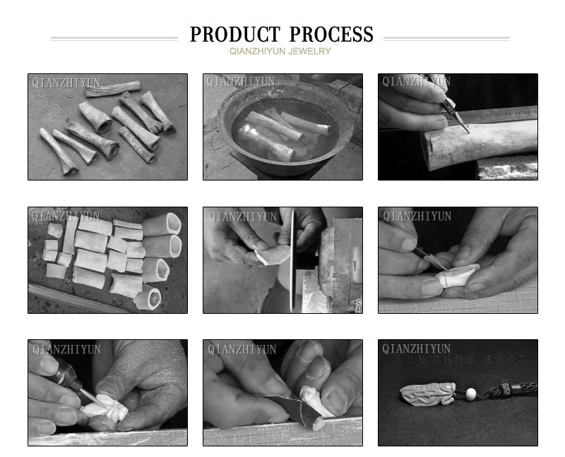 3PCS Buatan Tangan Diukir Yak  - Jewelry Making New Zealand ulasan dan harga