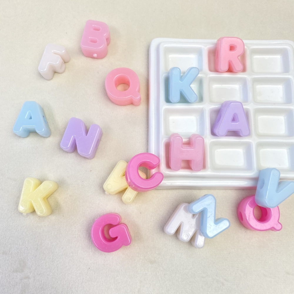 10/50/100PCS Manik-manik Huruf - Jewelry Making Online ulasan dan harga