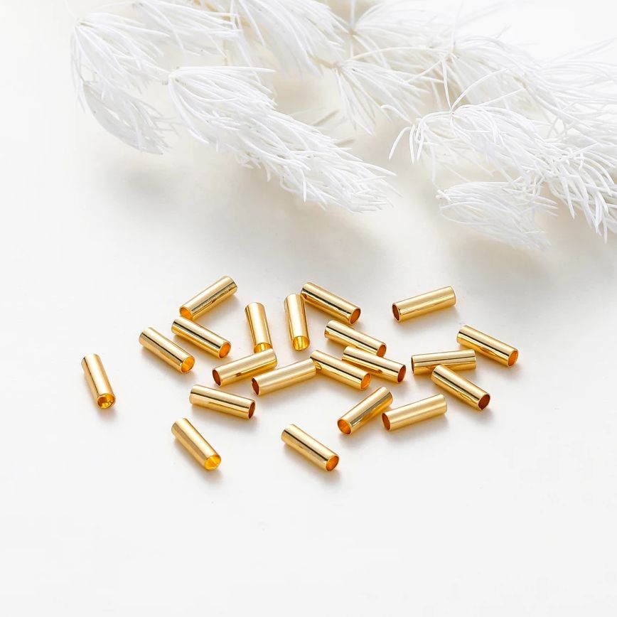 100 buah 5-7mm 14K/18K berlapi - Crimp Bead Tube ulasan dan harga