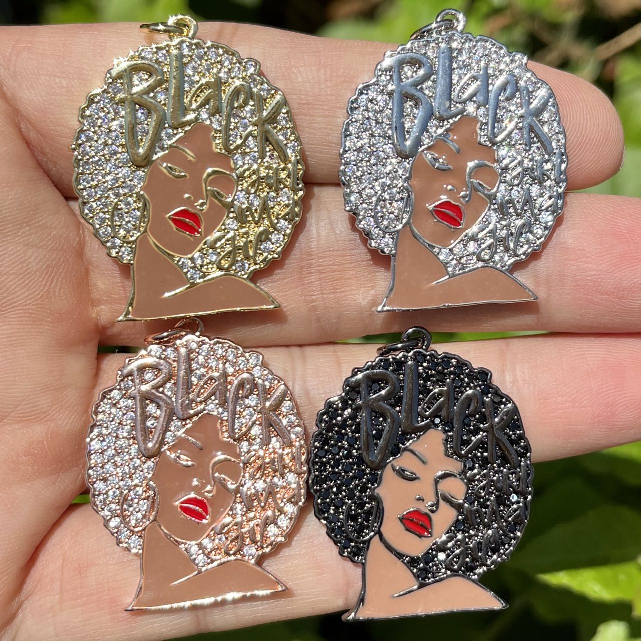 5Pcs Liontin Tembaga Bertabur  - Jewelry Making History ulasan dan harga