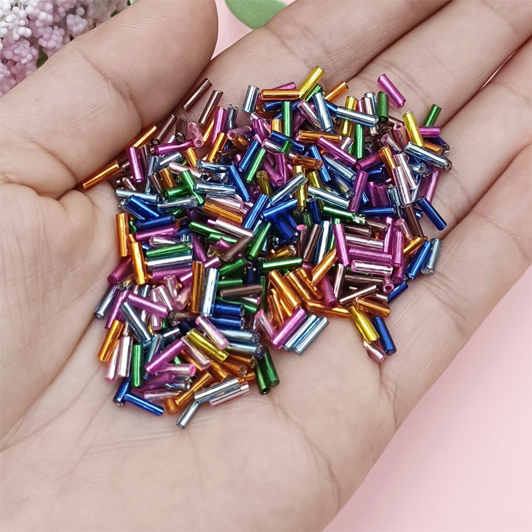 200 buah 2*7mm tabung kaca man - Crimp Bead Tube ulasan dan harga