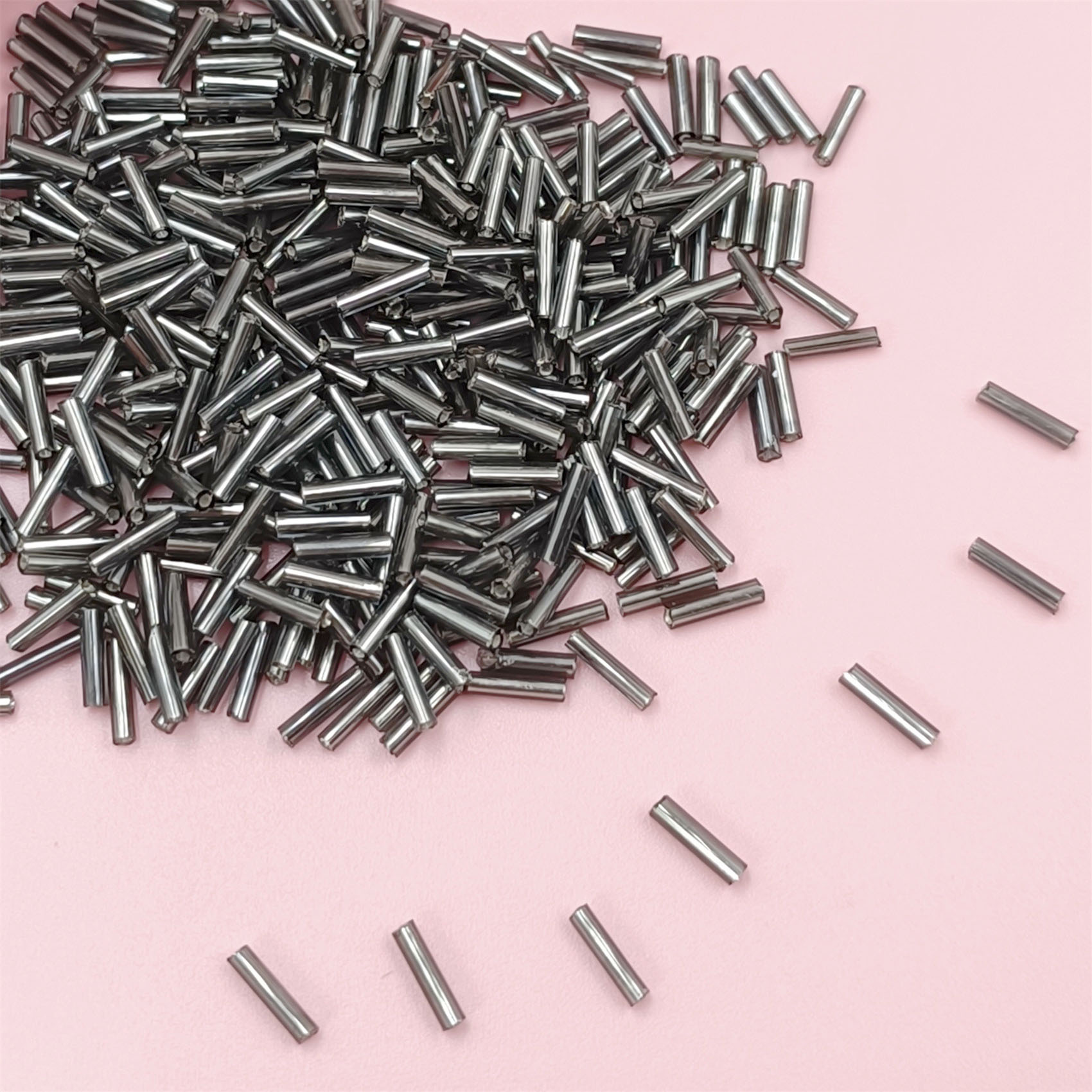 200 buah 2*7mm tabung kaca man - Crimp Bead Tube ulasan dan harga
