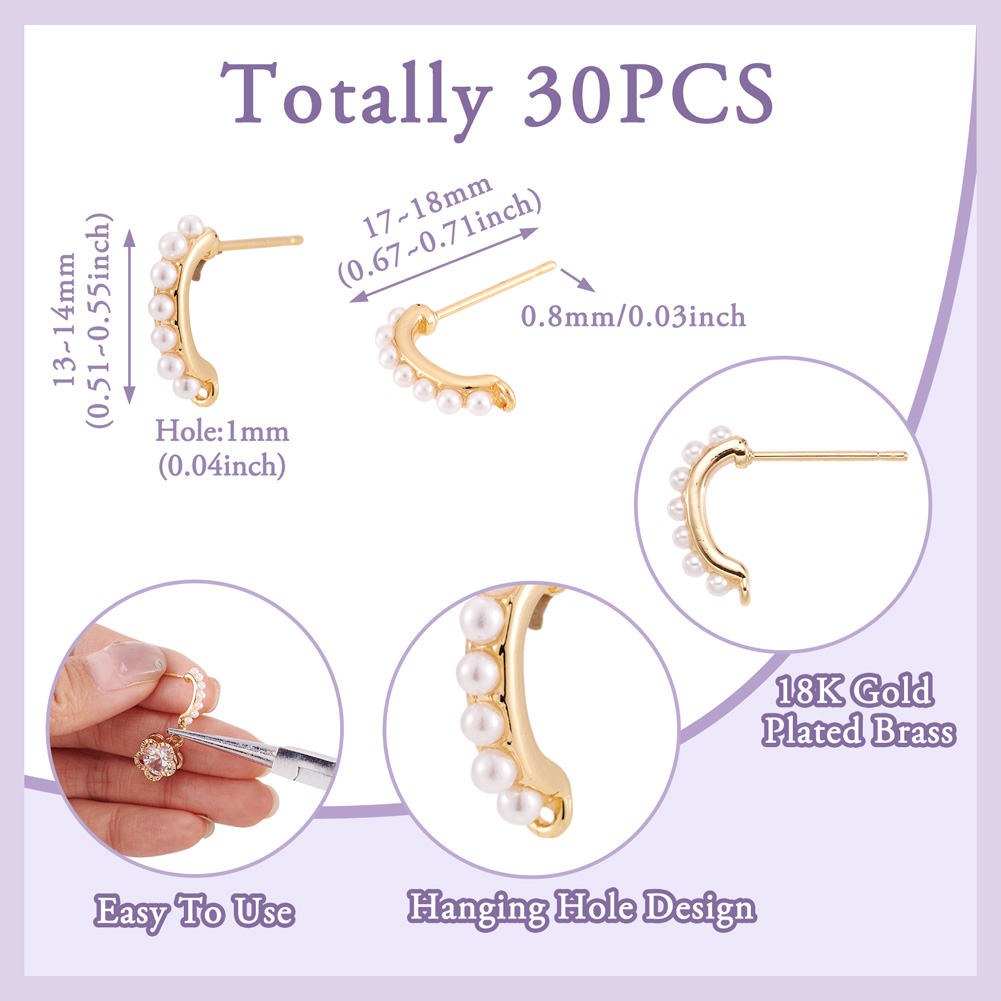 30 buah bahan anting-anting ku - Jewelry Making Bead ulasan dan harga